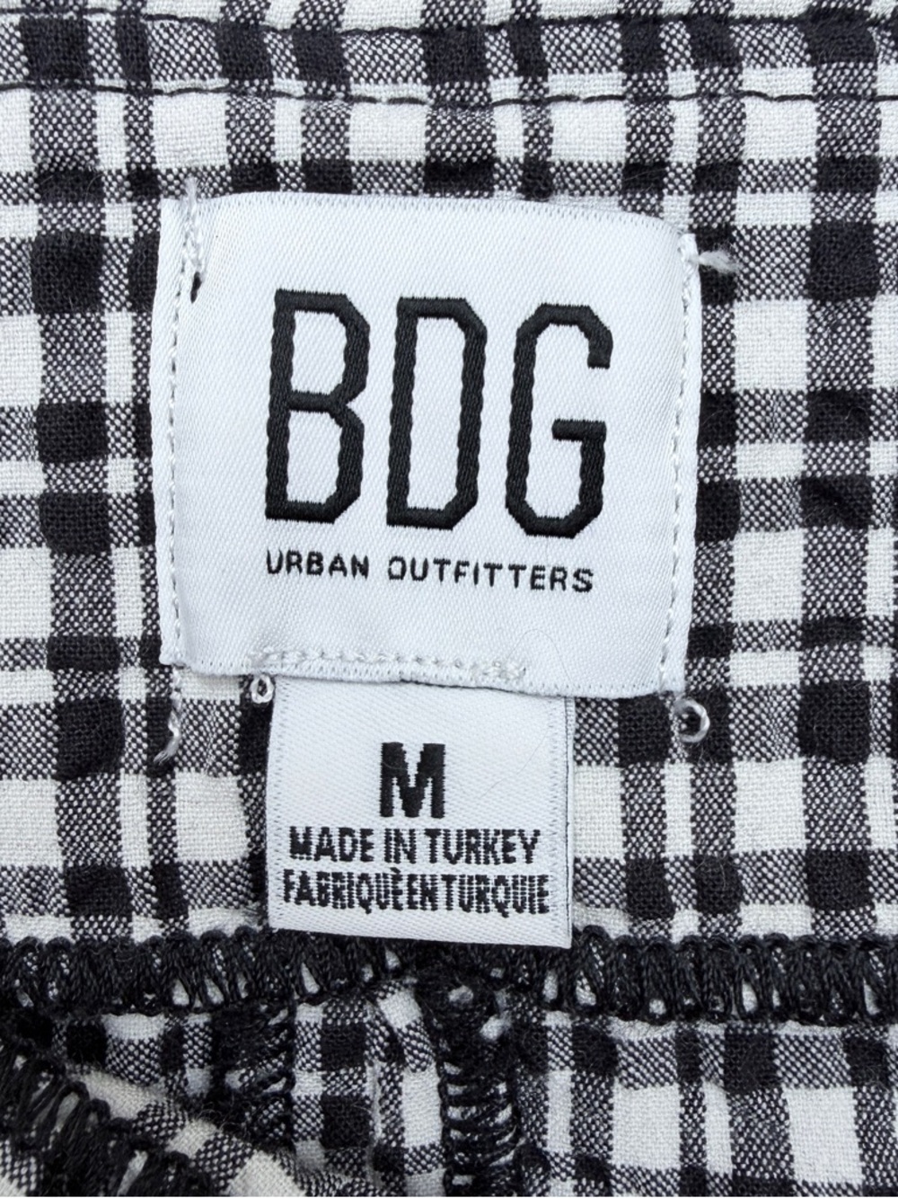 BDG Black & White Plaid Mini Skirt - Picture 6 of 8